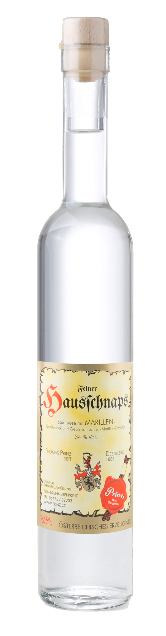 Prinz Hausschnaps Marille 34 % vol.